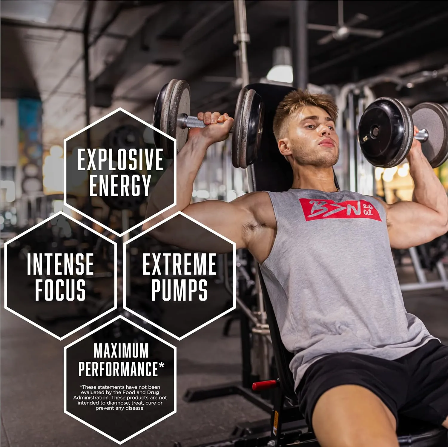 BSN N.O.-XPLODE Pre Workout Powder, Energy Supplement for Men and Women, 30 Servings - Image 3