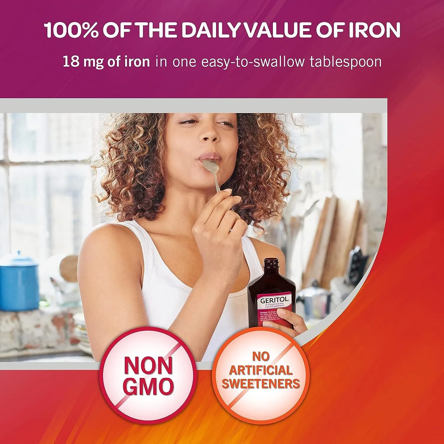 Geritol Liquid Vitamin and Iron Supplement - Image 2