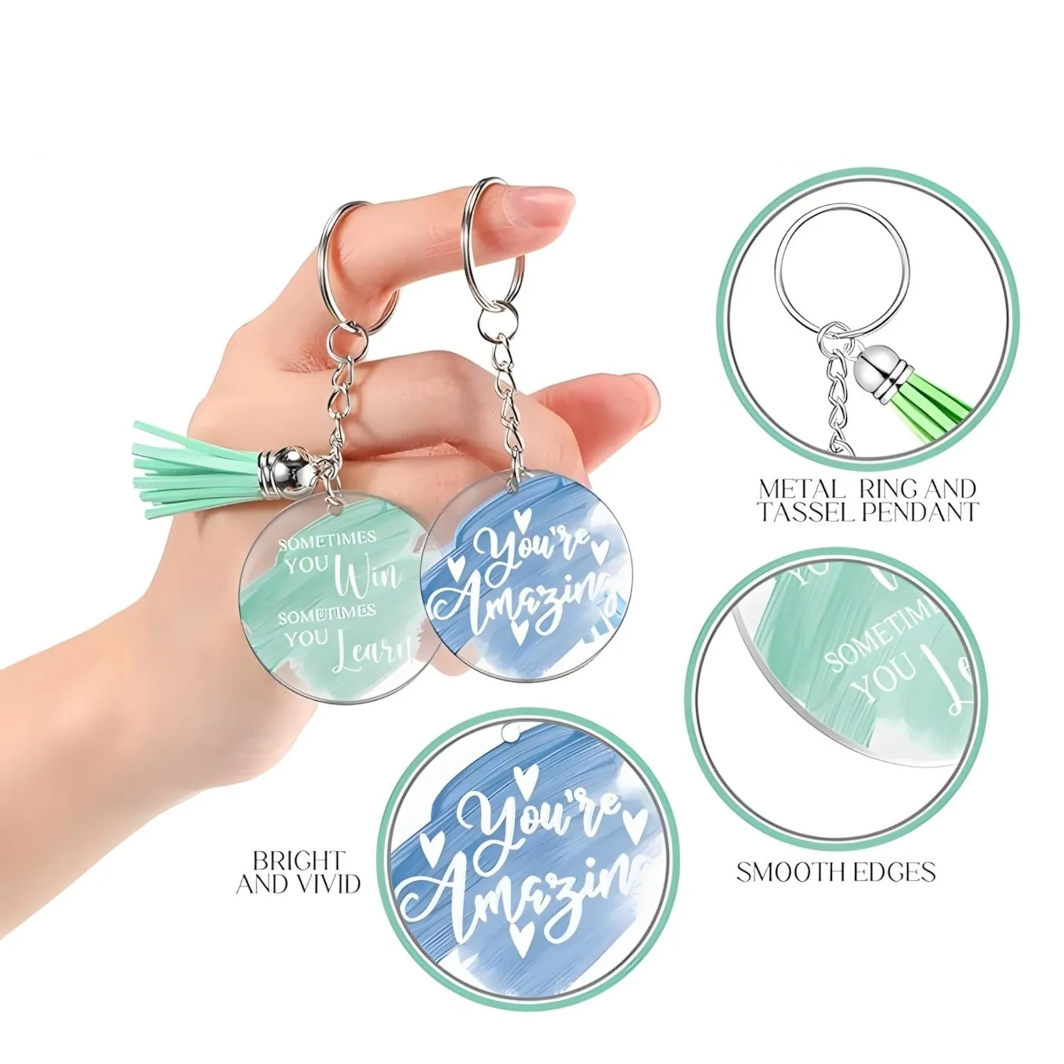 Inspirational Acrylic Keychain - Image 3