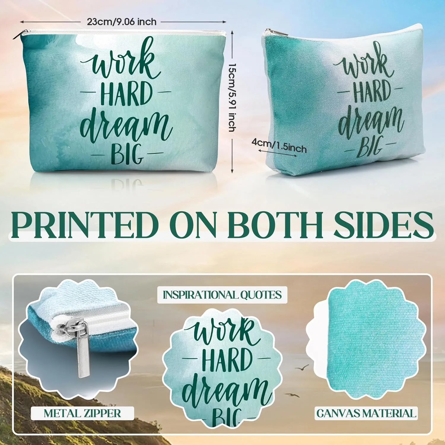 Inspirational Makeup Bag With Portable Mirror - Image 3