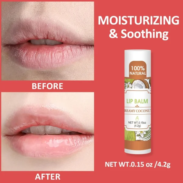 Natural Lip Balm with Vitamin E and Coconut Oil - Image 3