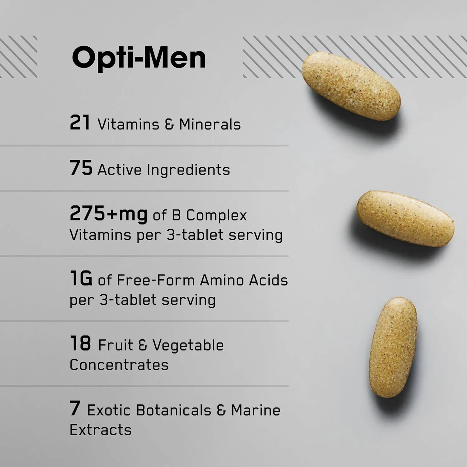 Optimum Nutrition Opti-Men, Immune Support Mens Daily Multivitamin Supplement, 150 Count - Image 3