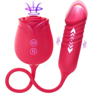 Rose with Thrusting G Spot Vibrator